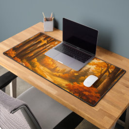 Autumn Forest Illustration Mouse Pad デスクマット