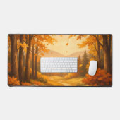 Autumn Forest Illustration Mouse Pad デスクマット (キーボード&マウス)