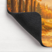 Autumn Forest Illustration Mouse Pad マウスパッド (コーナー)