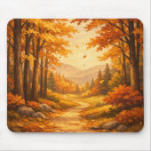 Autumn Forest Illustration Mouse Pad マウスパッド (正面)