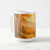 Autumn Forest Nature Mug コーヒーマグカップ (正面左)