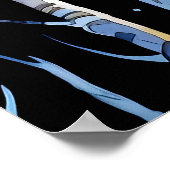 Autumn Forest Night Painting ポスター (角)