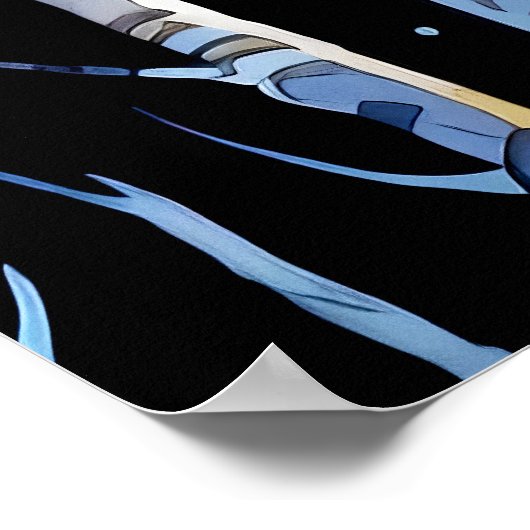 Autumn Forest Night Painting ポスター (角)