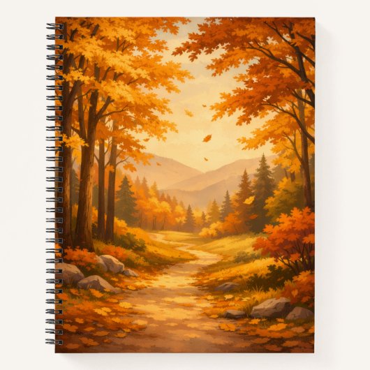 Autumn Forest Spiral Notebook ノートブック (正面)