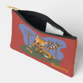 Autumn Fox Kid Zipper Pouch with Name アクセサリーポーチ (見開き)