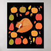 Autumn Fox Print, Value Poster Paper (Matte) ポスター (正面)