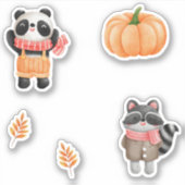 Autumn Friends - Cozy Animal Stickers シール (正面)