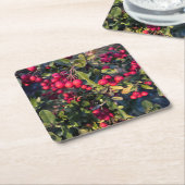 Autumn fruit スクエアペーパーコースター (アングル)