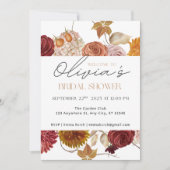 Autumn Garden Bloom Bridal Shower Invitation 招待状 (正面)