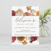 Autumn Garden Bloom Bridal Shower Invitation 招待状 (スタンド正面)