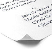 Autumn Garden Burgundy Alphabetical Seating Chart ポスター (角)