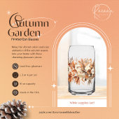 Autumn Garden Printed Can Glasses ガラス缶
