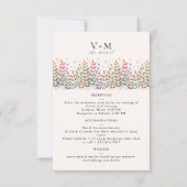 Autumn Garden With Dragonflies Wedding Detail Card 出欠カード (正面)