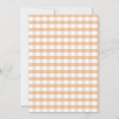 Autumn Gingham Pumpkin Baby Shower Tea Party 招待状 (裏面)