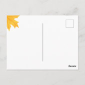 Autumn Gingham Thanksgiving Dinner Invitation ポストカード (裏面)