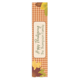 Autumn Gingham Thanksgiving Table Runner ショートテーブルランナー