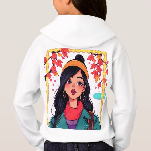 Autumn Girl Hoodie for Girls – Cozy Fall Sweatshir (裏面)