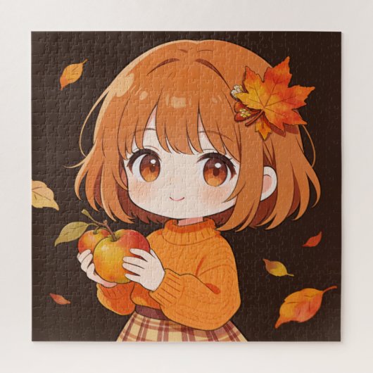 Autumn Girl Puzzle ジグソーパズル (縦)