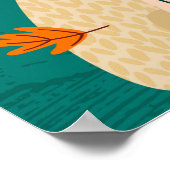 Autumn Girl with Tree in Jar, personalize ポスター (角)