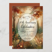 Autumn Glow Enchanted Forest Milestone Anniversary 招待状 (正面/裏面)