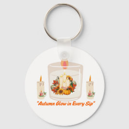 "Autumn Glow in Every Sip – コージーな秋コーヒーマグ" キーホルダー