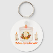 "Autumn Glow in Every Sip – コージーな秋コーヒーマグ" キーホルダー (裏面)