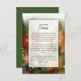 Autumn Glow in the Enchanted Forest Wedding エンクロージャーカード