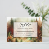 Autumn Glow in the Enchanted Forest Wedding 出欠カード (スタンド正面)