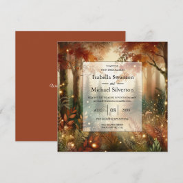 Autumn Glow in the Enchanted Forest Wedding 招待状