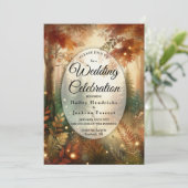 Autumn Glow in the Enchanted Forest Wedding 招待状 (スタンド正面)