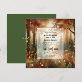 Autumn Glow in the Enchanted Forest Wedding 招待状