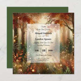 Autumn Glow in the Enchanted Forest Wedding 招待状