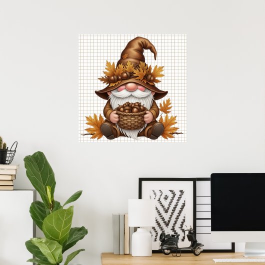 Autumn Gnome Poster ポスター (ホームオフィス)