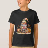 Autumn Gnome Reading Book With Pumpkins Fall Tank Tシャツ (正面)
