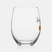 Autumn Happy Fall Y'all Pumpkin ステムなしワイングラス (右)