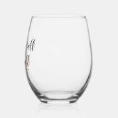 Autumn Happy Fall Y'all Pumpkin ステムなしワイングラス (左)