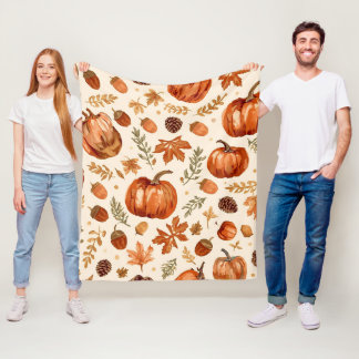 Autumn Harvest Cozy Blanket for Thanksgiving フリースブランケット