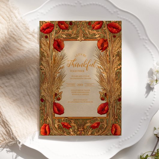 Autumn Harvest Floral Celebration 招待状