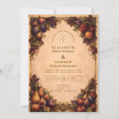 Autumn Harvest Fruit Wedding 招待状 (正面)
