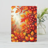 Autumn Harvest Leaves & Berries インビテーション | エレガ (スタンド正面)