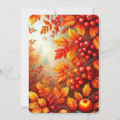 Autumn Harvest Leaves & Berries インビテーション | エレガ (正面)