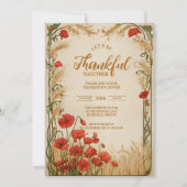 Autumn Harvest Poppy Celebration 招待状 (正面)