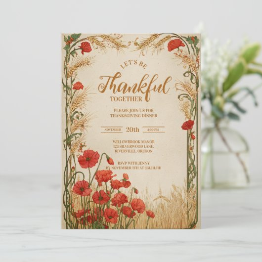 Autumn Harvest Poppy Celebration 招待状 (スタンド正面)