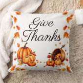 Autumn Harvest Pumpkin Throw Pillow クッション (ブランケット)