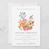 Autumn Harvest Pumpkin Watercolor Weekend Party 招待状 (正面)