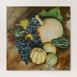 Autumn Harvest Still Life with Pumpkins, Gourds ジグソーパズル