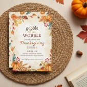 Autumn Harvest Thanksgiving Dinner Invitation 招待状