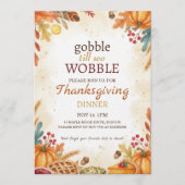 Autumn Harvest Thanksgiving Dinner Invitation 招待状 (正面)