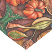 Autumn Harvest Vintage Pumpkins & Foliage ミディアムテーブルランナー (コーナー)
