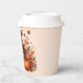 Autumn Highland Cow Paper cup 紙コップ (左)
